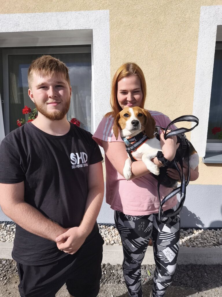 V pátek odjela do krásného nového domova Kleya, bíglička z laboratoře